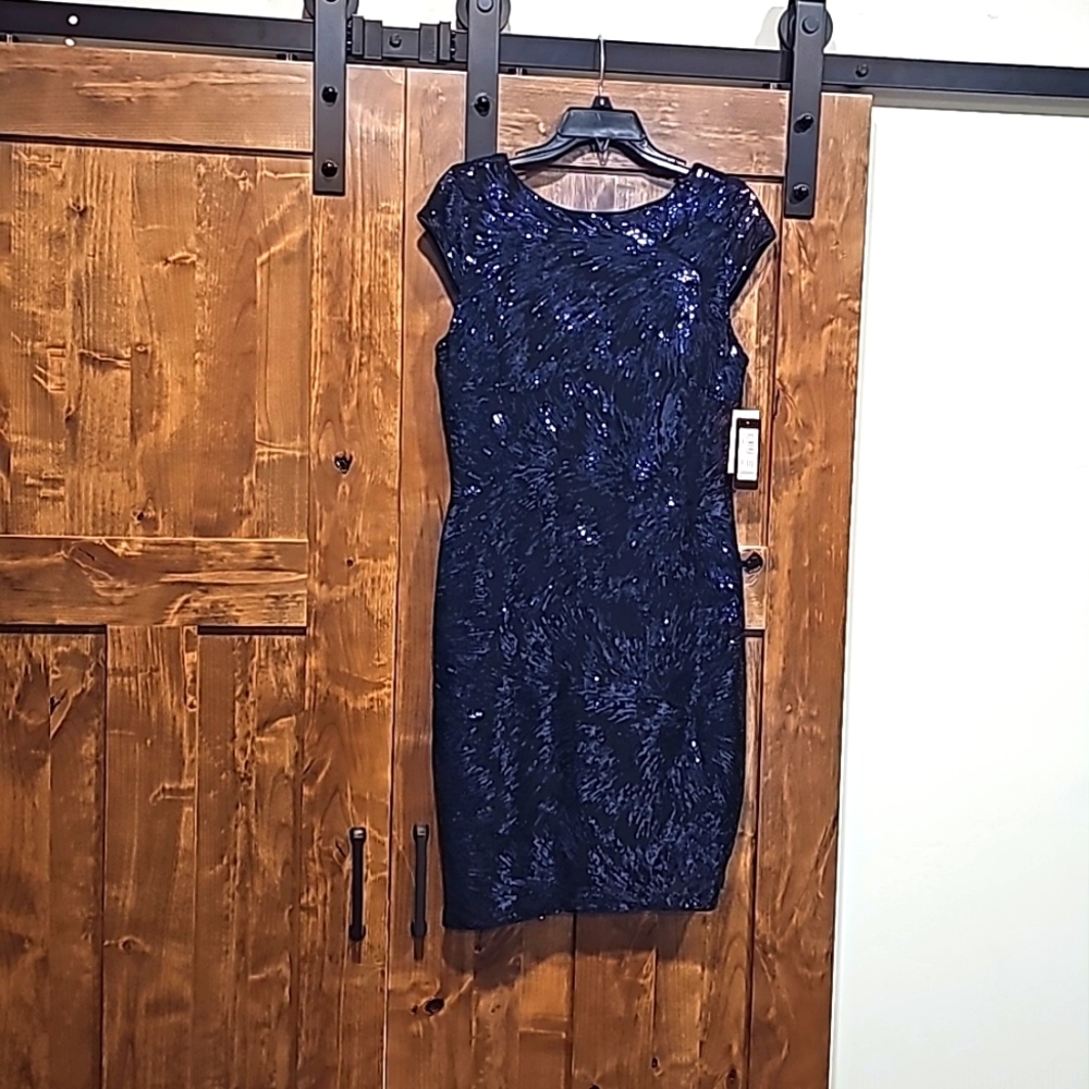 SLNY sequin dress.